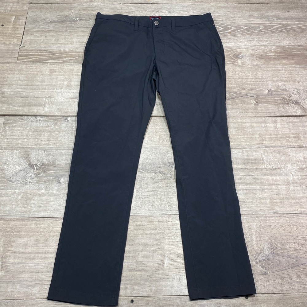 UNTUCKit Chancellor Pant Men's W34 L32 Straight Fit‎ Black Polyester